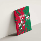 Personalized South Sydney Rabbitohs Canvas Wall Art Dynamic Lightning Mascot Rugby Australia