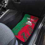 Personalized South Sydney Rabbitohs Car Mats Dynamic Lightning Mascot Rugby Australia