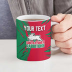 Personalized South Sydney Rabbitohs Ceramic Mug Dynamic Lightning Mascot Rugby Australia