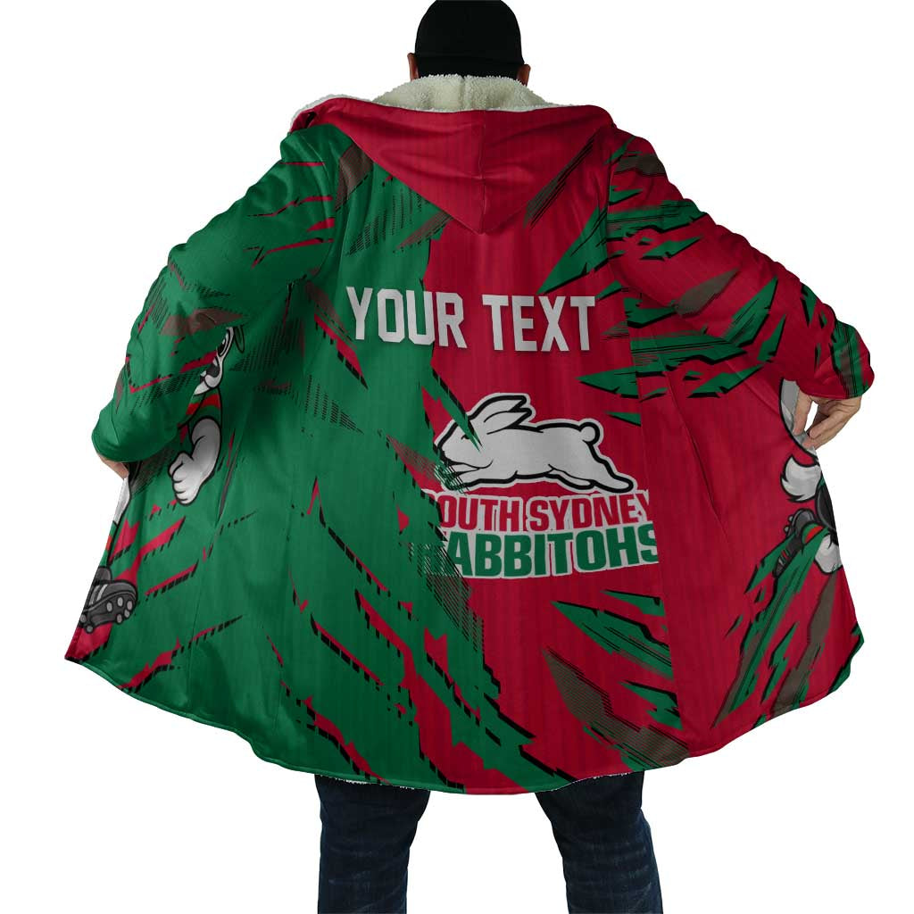 Personalized South Sydney Rabbitohs Cloak Dynamic Lightning Mascot Rugby Australia