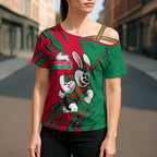 Personalized South Sydney Rabbitohs Cross Shoulder Shirt Dynamic Lightning Mascot Rugby Australia