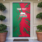 Personalized South Sydney Rabbitohs Door Cover Dynamic Lightning Mascot Rugby Australia