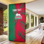 Personalized South Sydney Rabbitohs Door Cover Dynamic Lightning Mascot Rugby Australia