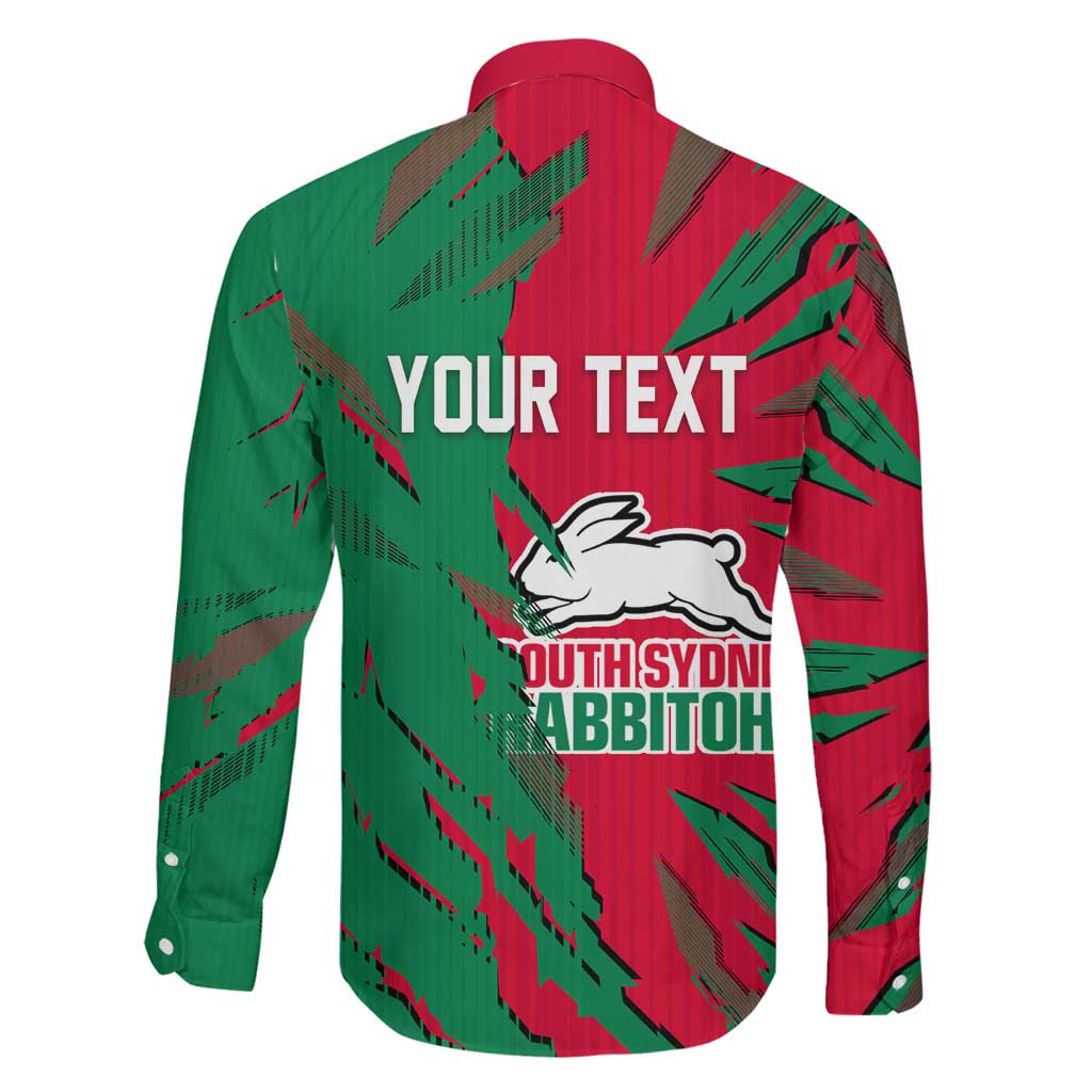 Personalized South Sydney Rabbitohs Family Matching Off Shoulder Maxi Dress and Hawaiian Shirt Dynamic Lightning Mascot Rugby Australia