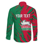 Personalized South Sydney Rabbitohs Family Matching Summer Maxi Dress and Hawaiian Shirt Dynamic Lightning Mascot Rugby Australia