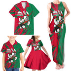 Personalized South Sydney Rabbitohs Family Matching Tank Maxi Dress and Hawaiian Shirt Dynamic Lightning Mascot Rugby Australia
