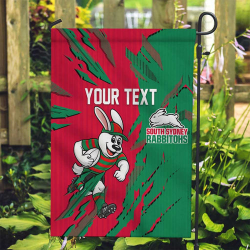 Personalized South Sydney Rabbitohs Garden Flag Dynamic Lightning Mascot Rugby Australia