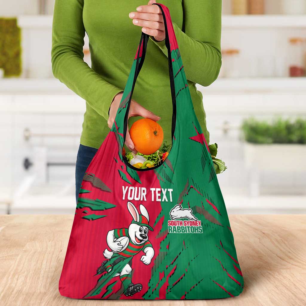 Personalized South Sydney Rabbitohs Grocery Bag Dynamic Lightning Mascot Rugby Australia
