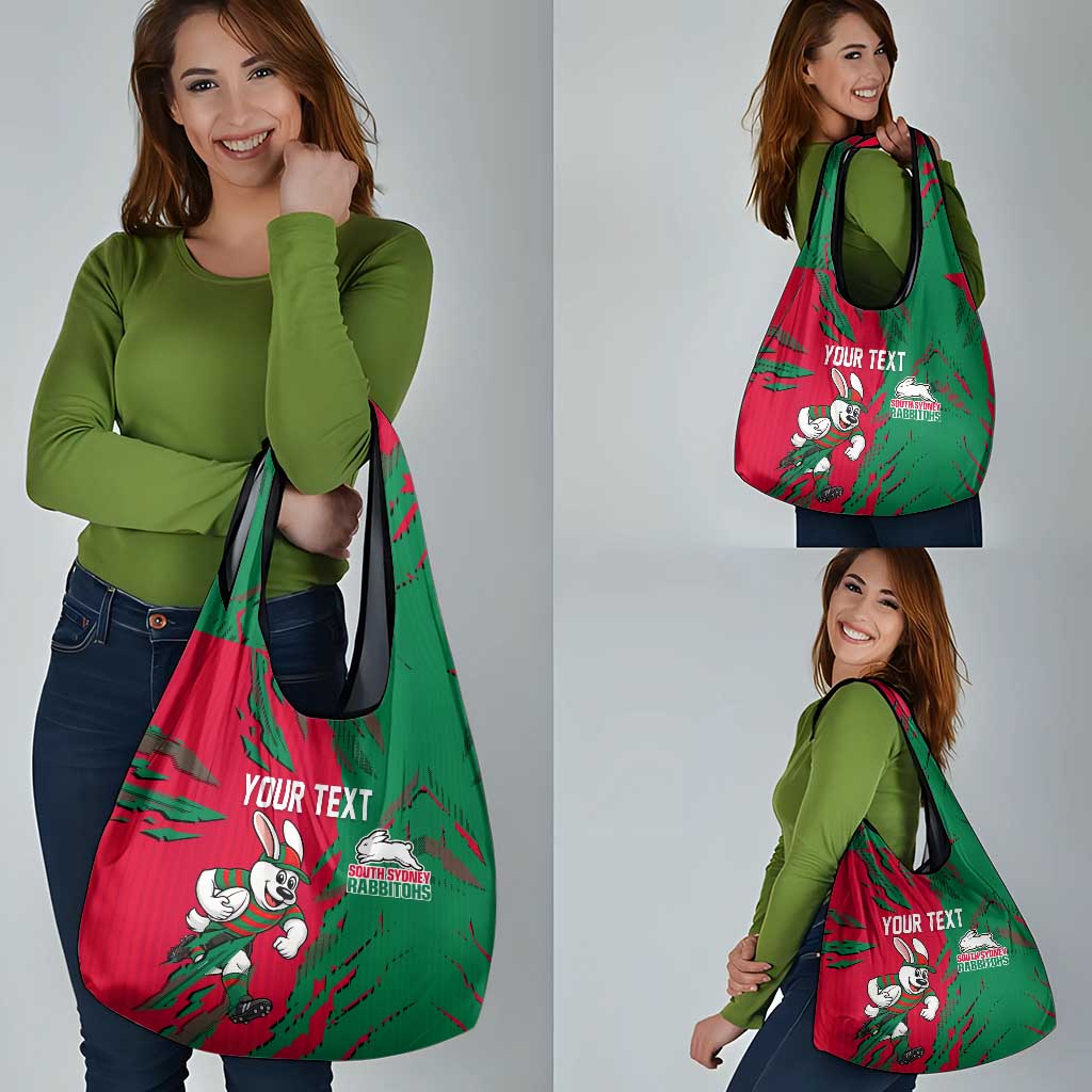 Personalized South Sydney Rabbitohs Grocery Bag Dynamic Lightning Mascot Rugby Australia