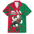 Personalized South Sydney Rabbitohs Hawaiian Shirt Dynamic Lightning Mascot Rugby Australia