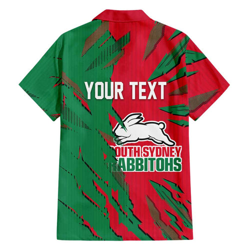 Personalized South Sydney Rabbitohs Hawaiian Shirt Dynamic Lightning Mascot Rugby Australia
