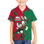Personalized South Sydney Rabbitohs Hawaiian Shirt Dynamic Lightning Mascot Rugby Australia