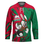 Personalized South Sydney Rabbitohs Hockey Jersey Dynamic Lightning Mascot Rugby Australia