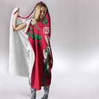 Personalized South Sydney Rabbitohs Hooded Blanket Dynamic Lightning Mascot Rugby Australia