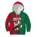 Personalized South Sydney Rabbitohs Kid Hoodie Dynamic Lightning Mascot Rugby Australia