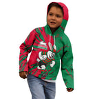Personalized South Sydney Rabbitohs Kid Hoodie Dynamic Lightning Mascot Rugby Australia
