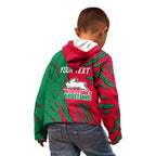 Personalized South Sydney Rabbitohs Kid Hoodie Dynamic Lightning Mascot Rugby Australia