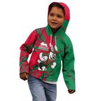 Personalized South Sydney Rabbitohs Kid Hoodie Dynamic Lightning Mascot Rugby Australia