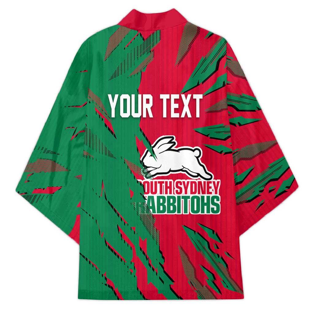 Personalized South Sydney Rabbitohs Kimono Dynamic Lightning Mascot Rugby Australia