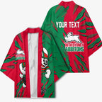 Personalized South Sydney Rabbitohs Kimono Dynamic Lightning Mascot Rugby Australia