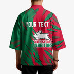 Personalized South Sydney Rabbitohs Kimono Dynamic Lightning Mascot Rugby Australia