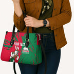 Personalized South Sydney Rabbitohs Leather Bag Dynamic Lightning Mascot Rugby Australia