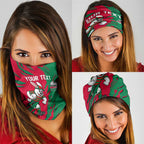 Personalized South Sydney Rabbitohs Neck Gaiter Dynamic Lightning Mascot Rugby Australia