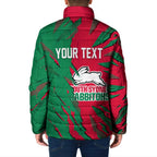 Personalized South Sydney Rabbitohs Padded Jacket Dynamic Lightning Mascot Rugby Australia