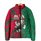Personalized South Sydney Rabbitohs Padded Jacket Dynamic Lightning Mascot Rugby Australia