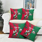 Personalized South Sydney Rabbitohs Pillow Cover Dynamic Lightning Mascot Rugby Australia