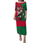 Personalized South Sydney Rabbitohs Puletasi Dynamic Lightning Mascot Rugby Australia