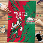 Personalized South Sydney Rabbitohs Puzzle Dynamic Lightning Mascot Rugby Australia