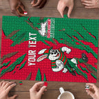 Personalized South Sydney Rabbitohs Puzzle Dynamic Lightning Mascot Rugby Australia