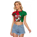 Personalized South Sydney Rabbitohs Raglan Cropped T Shirt Dynamic Lightning Mascot Rugby Australia