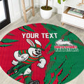 Personalized South Sydney Rabbitohs Round Carpet Dynamic Lightning Mascot Rugby Australia