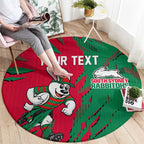 Personalized South Sydney Rabbitohs Round Carpet Dynamic Lightning Mascot Rugby Australia