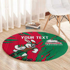 Personalized South Sydney Rabbitohs Round Carpet Dynamic Lightning Mascot Rugby Australia