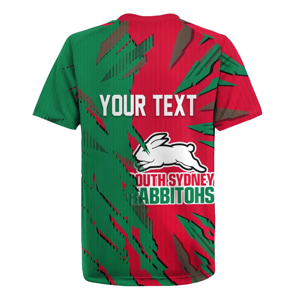 Personalized South Sydney Rabbitohs Rugby Jersey Dynamic Lightning Mascot Rugby Australia