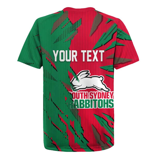Personalized South Sydney Rabbitohs Rugby Jersey Dynamic Lightning Mascot Rugby Australia