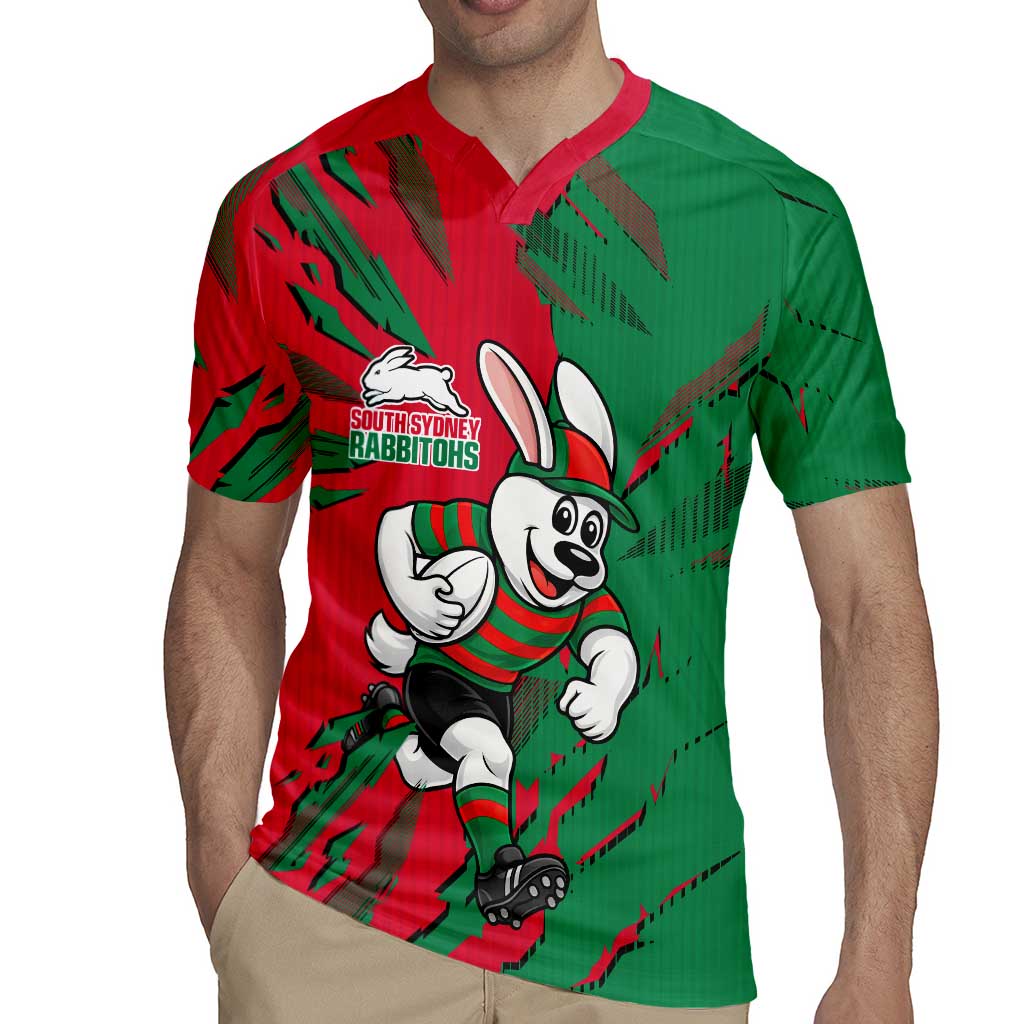 Personalized South Sydney Rabbitohs Rugby Jersey Dynamic Lightning Mascot Rugby Australia