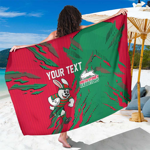 Personalized South Sydney Rabbitohs Sarong Dynamic Lightning Mascot Rugby Australia