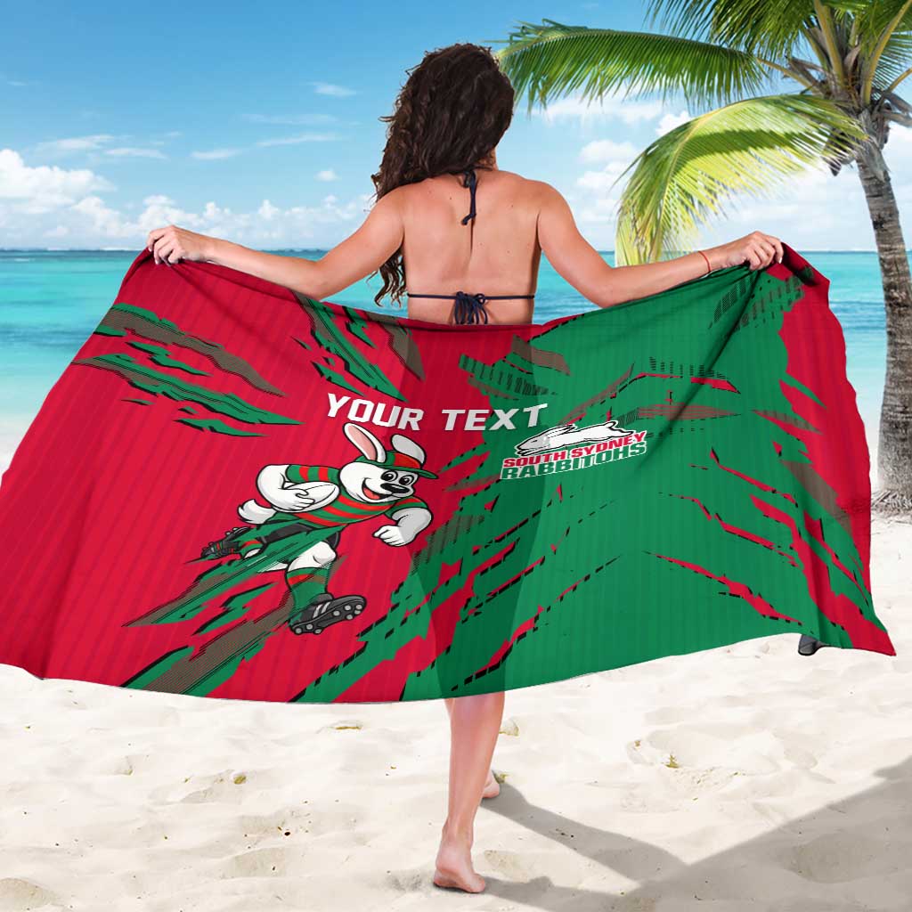 Personalized South Sydney Rabbitohs Sarong Dynamic Lightning Mascot Rugby Australia