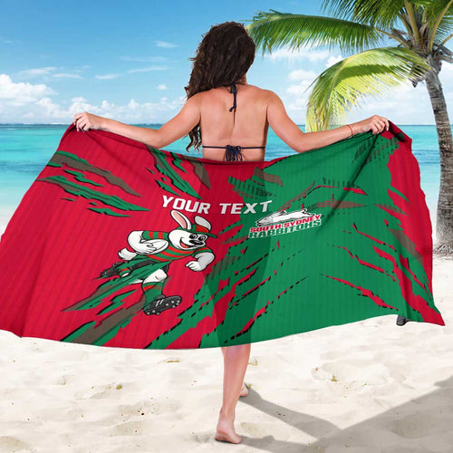 Personalized South Sydney Rabbitohs Sarong Dynamic Lightning Mascot Rugby Australia