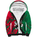 Personalized South Sydney Rabbitohs Sherpa Hoodie Dynamic Lightning Mascot Rugby Australia