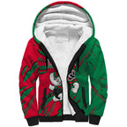 Personalized South Sydney Rabbitohs Sherpa Hoodie Dynamic Lightning Mascot Rugby Australia