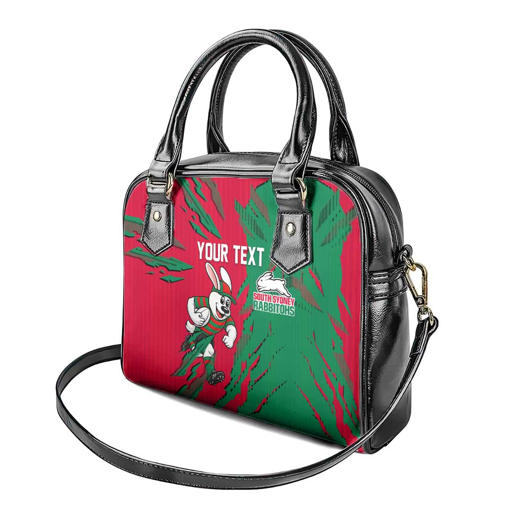 Personalized South Sydney Rabbitohs Shoulder Handbag Dynamic Lightning Mascot Rugby Australia
