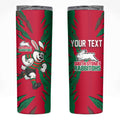 Personalized South Sydney Rabbitohs Skinny Tumbler Dynamic Lightning Mascot Rugby Australia