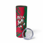 Personalized South Sydney Rabbitohs Skinny Tumbler Dynamic Lightning Mascot Rugby Australia
