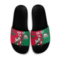 Personalized South Sydney Rabbitohs Slide Sandals Dynamic Lightning Mascot Rugby Australia