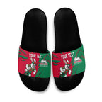 Personalized South Sydney Rabbitohs Slide Sandals Dynamic Lightning Mascot Rugby Australia